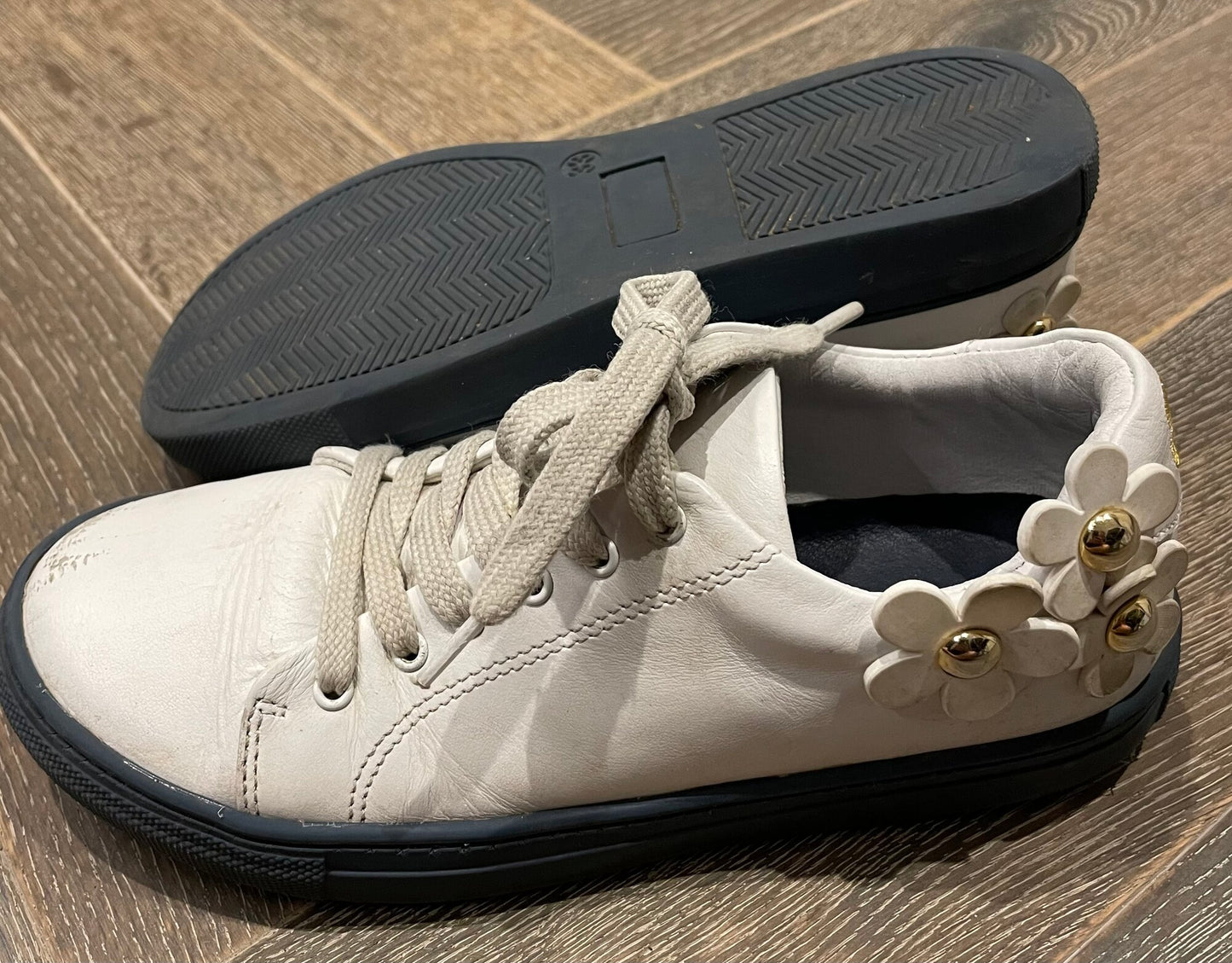 White  Marc Jacobs Lace Up Shoes, 2Y