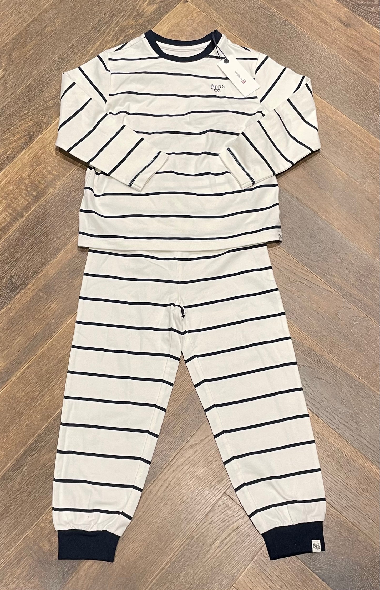 White  Noppies Clothing Pj Set, 4Y
