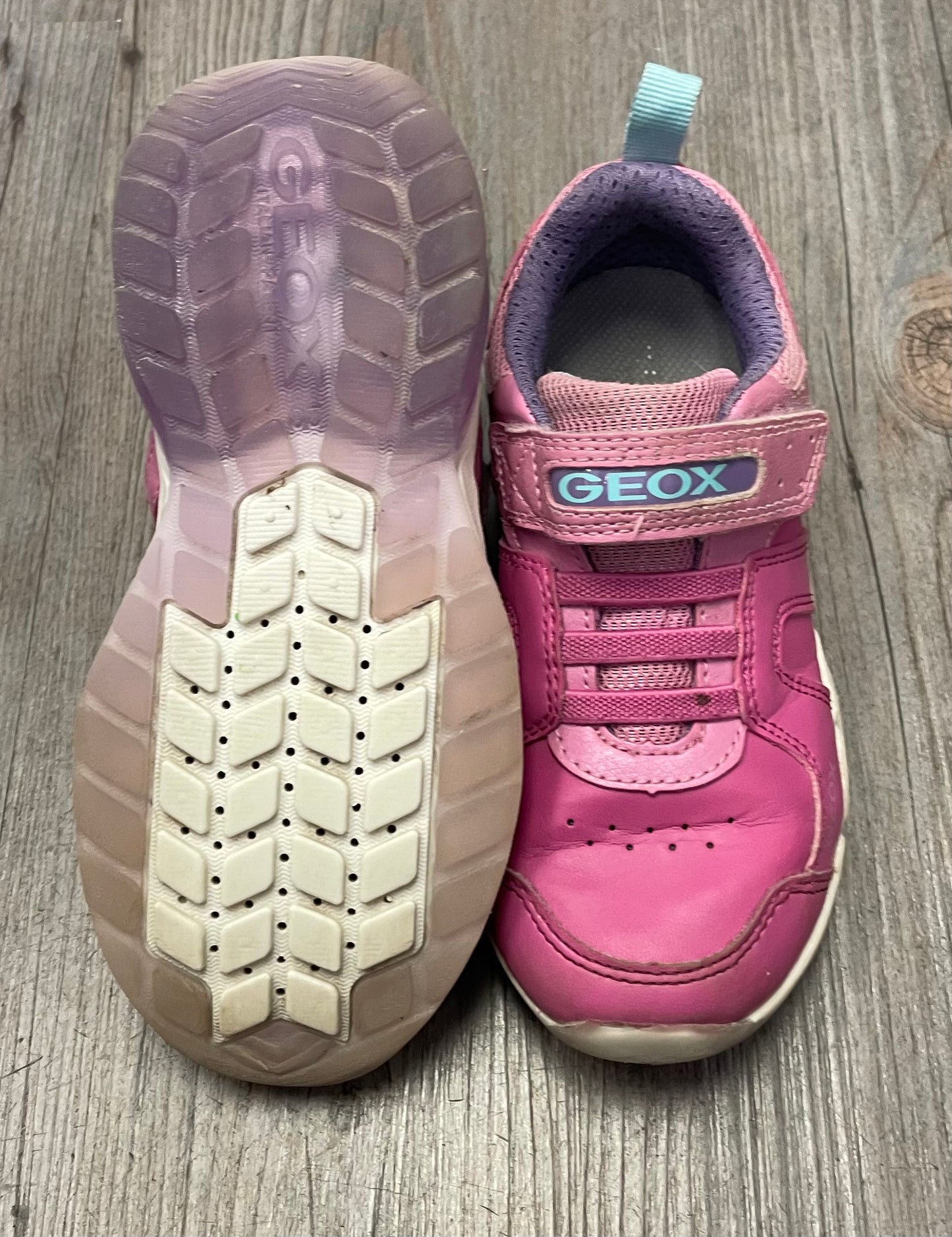 Pink  Geox Velcro Shoes, 10.5T