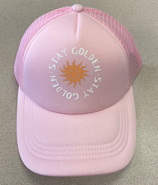 Pink  F4A Trucker Hat, Youth