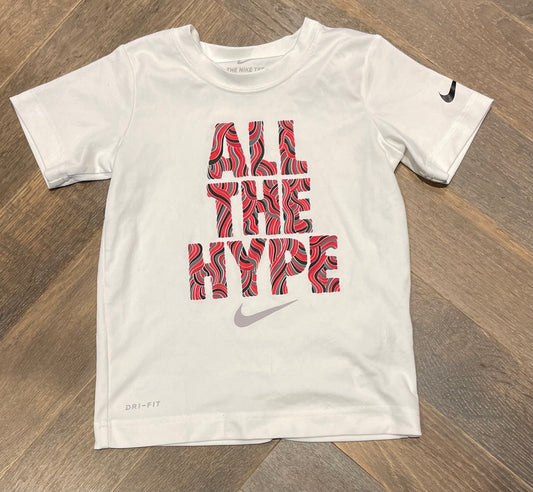 White  Nike Active Tee, 4Y