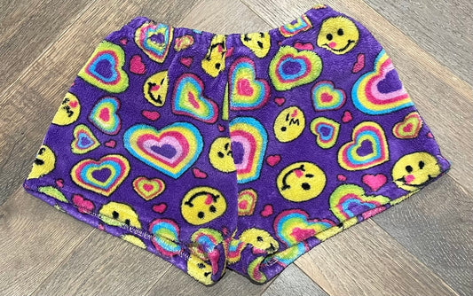 Multi  Fuzzies Fleece Pj Shorts, 7-8Y