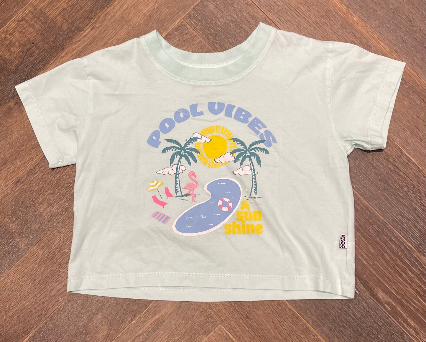 Salt Wat  F4A Pool Vibes Cropped Te, 6-7Y