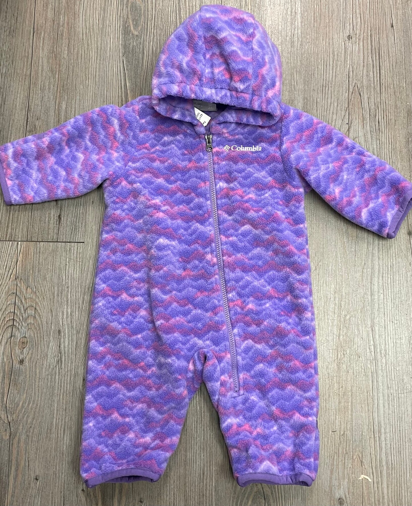 Purple  Columbia Bunting Suit, 0-3M