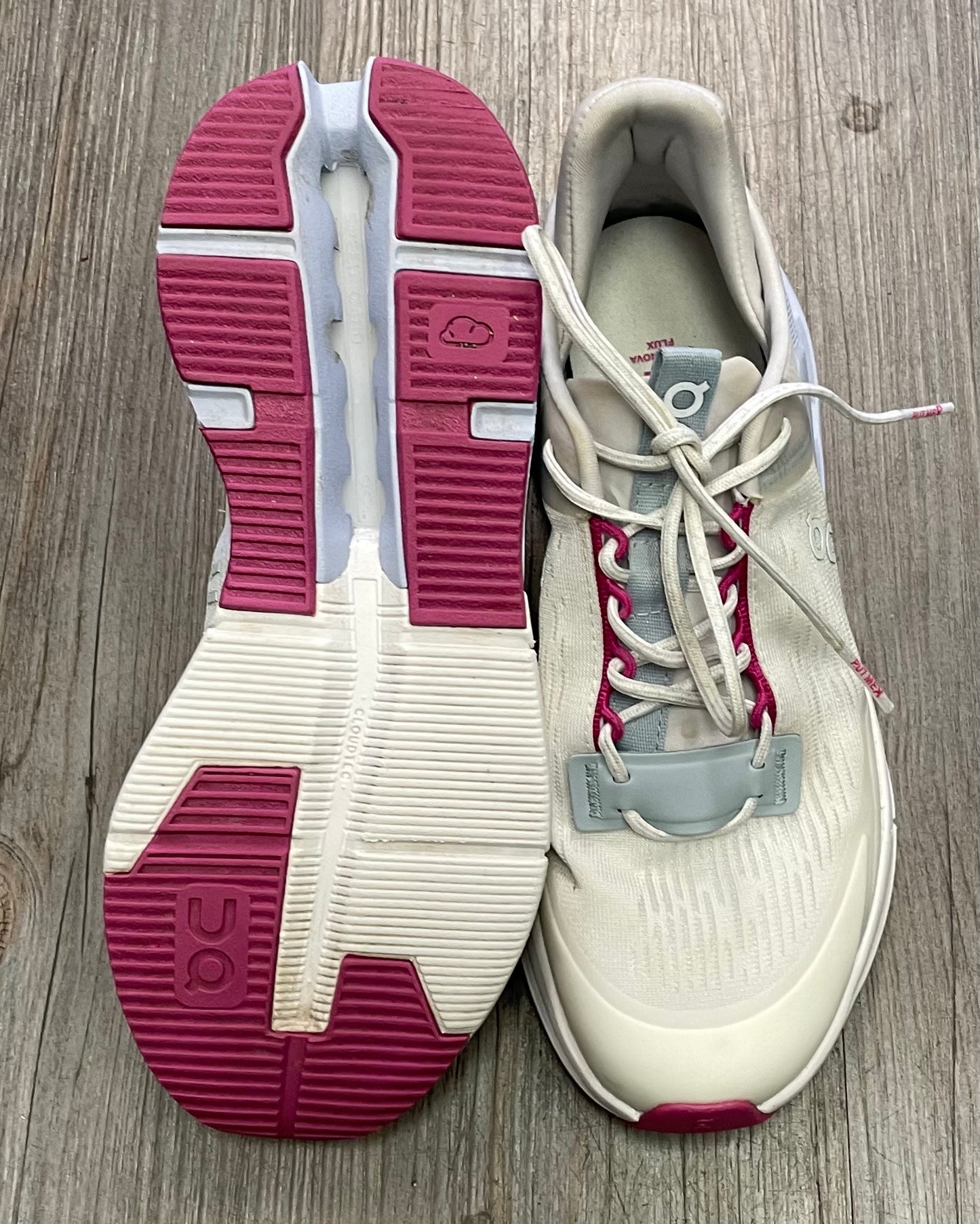 White  Cloudnova Shoes, 6Y