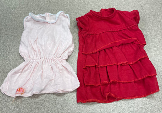 Red/pink  OG Doll Dress, 2pc
