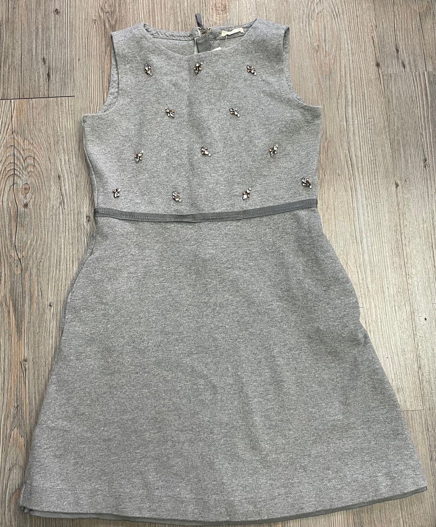 Grey  Crewcuts Beaded  Dress, 10Y