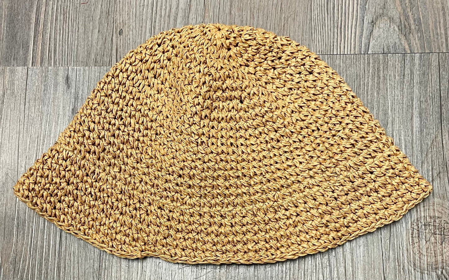 Brown  Straw Bucket Hat, 18-24M