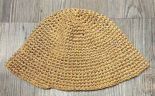 Brown  Straw Bucket Hat, 18-24M