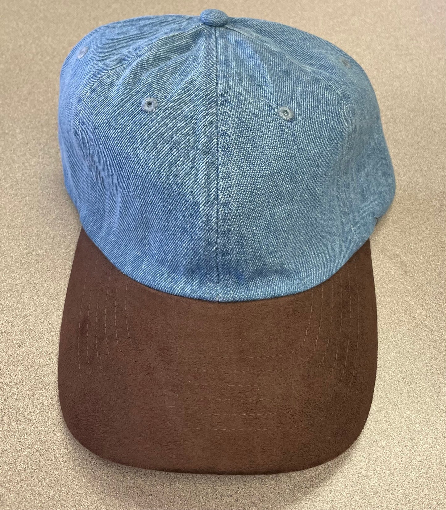 Denim  Baseball Cap - 2 Tone, One Size