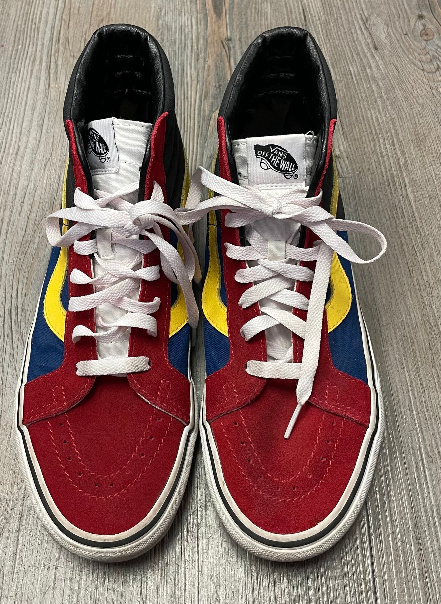 Multi  Vans Suede Hightop Shoes, 9Y