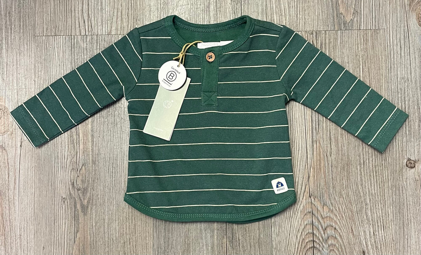 Green  Noppies Long Sleeves Tee, 1-2M