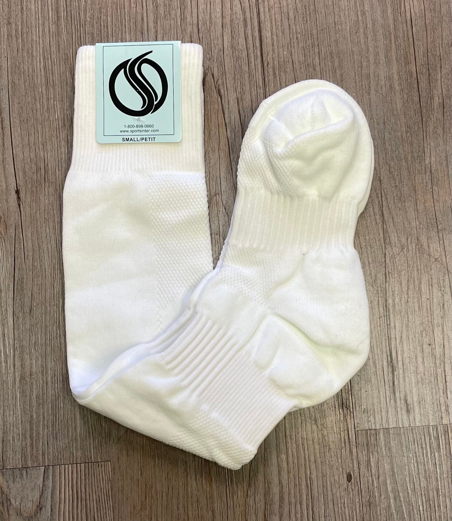White  Soccer Socks, 4-5Y