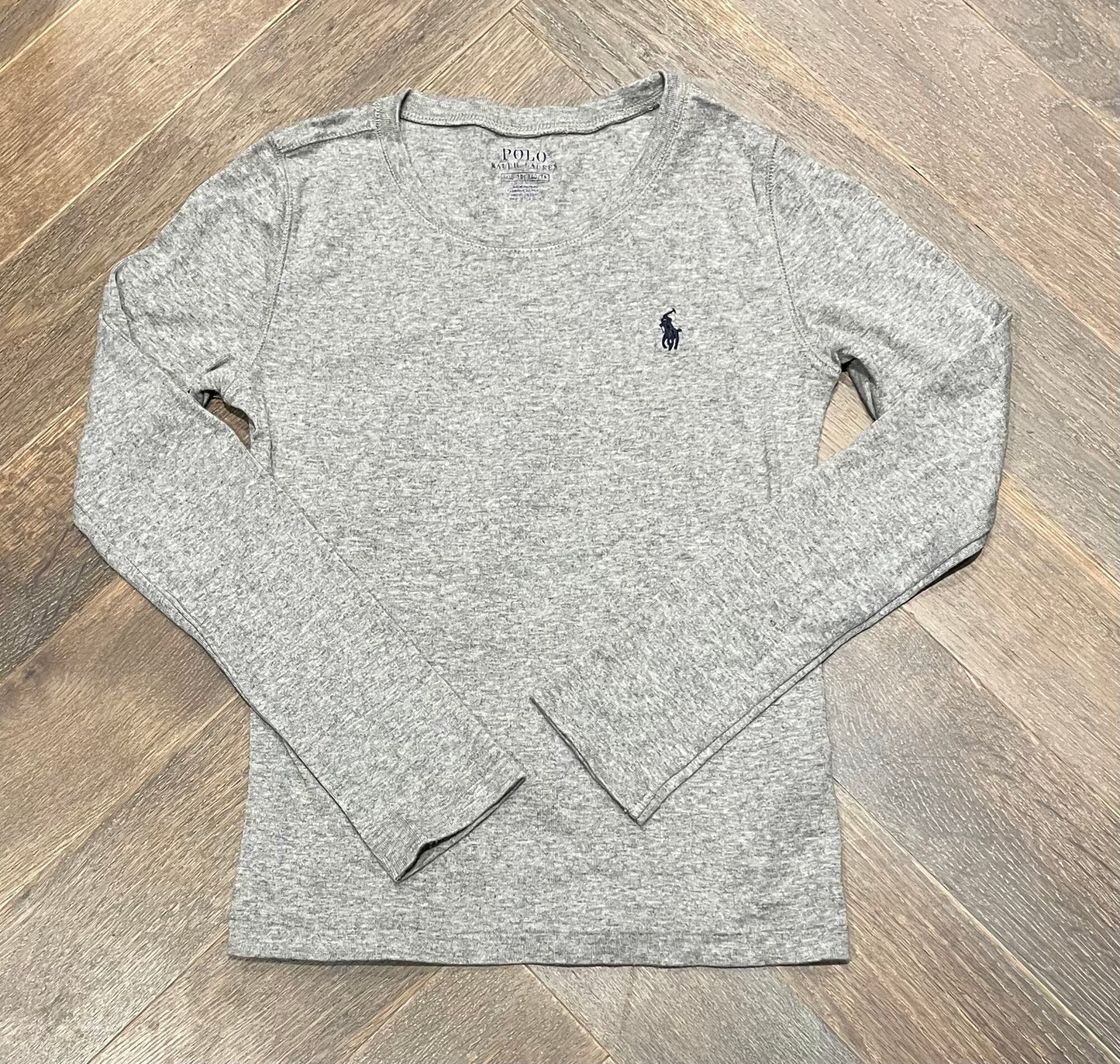 Grey  Polo Ralph Lauren LS Tee, 8-10Y