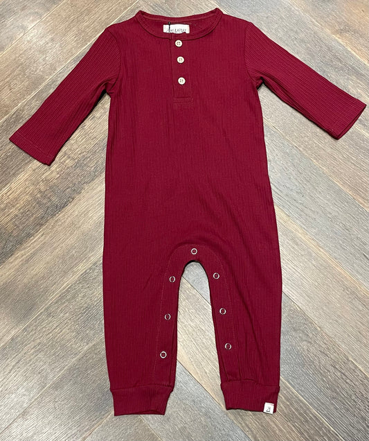 Burgundy  Me & Henry Onesie, 9-12M