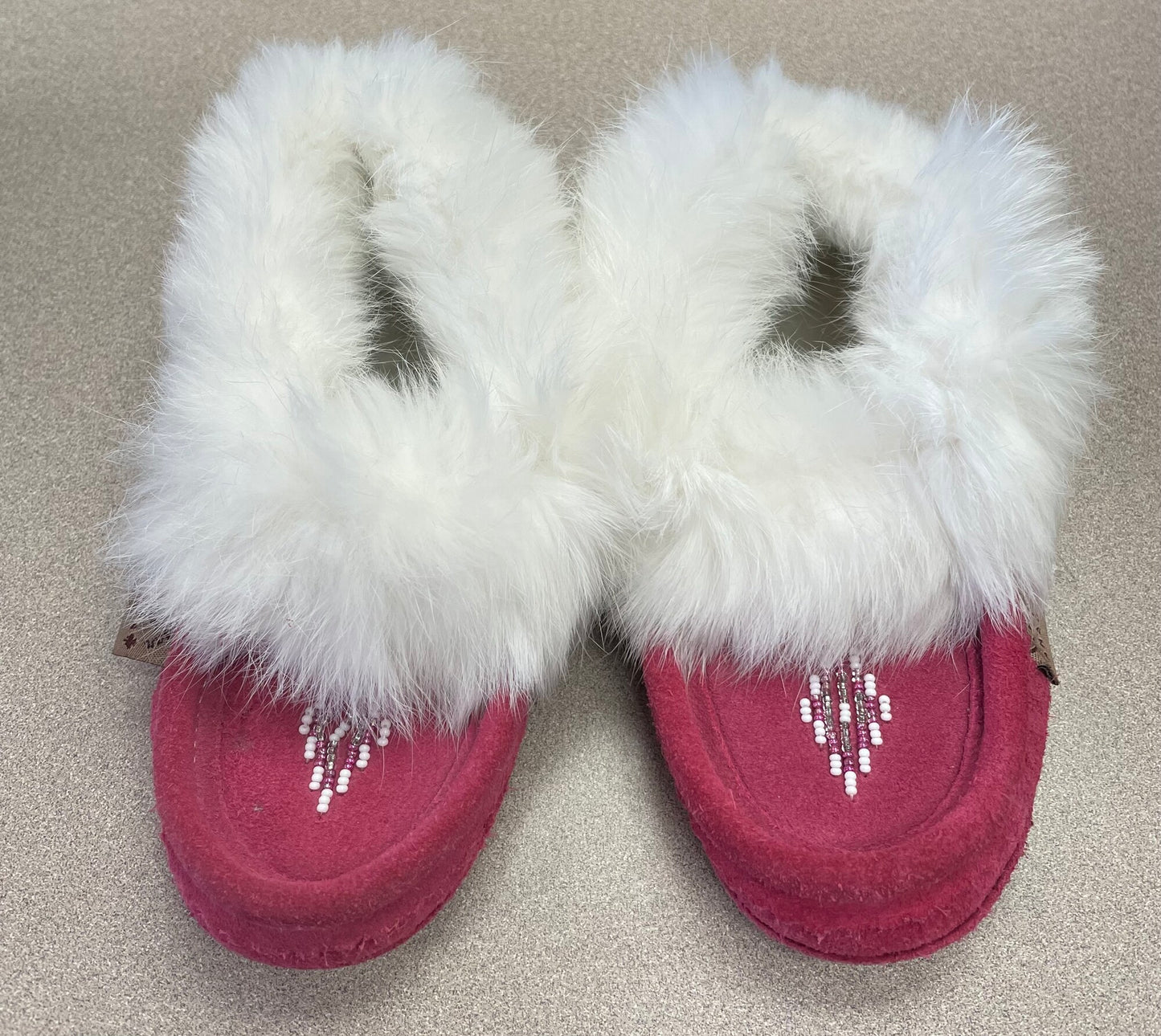 Pink  Laurentian Chief Slippers, 11Y