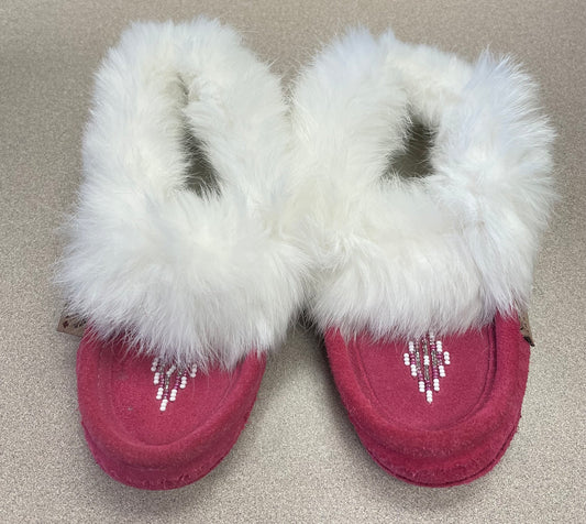 Pink  Laurentian Chief Slippers, 11Y