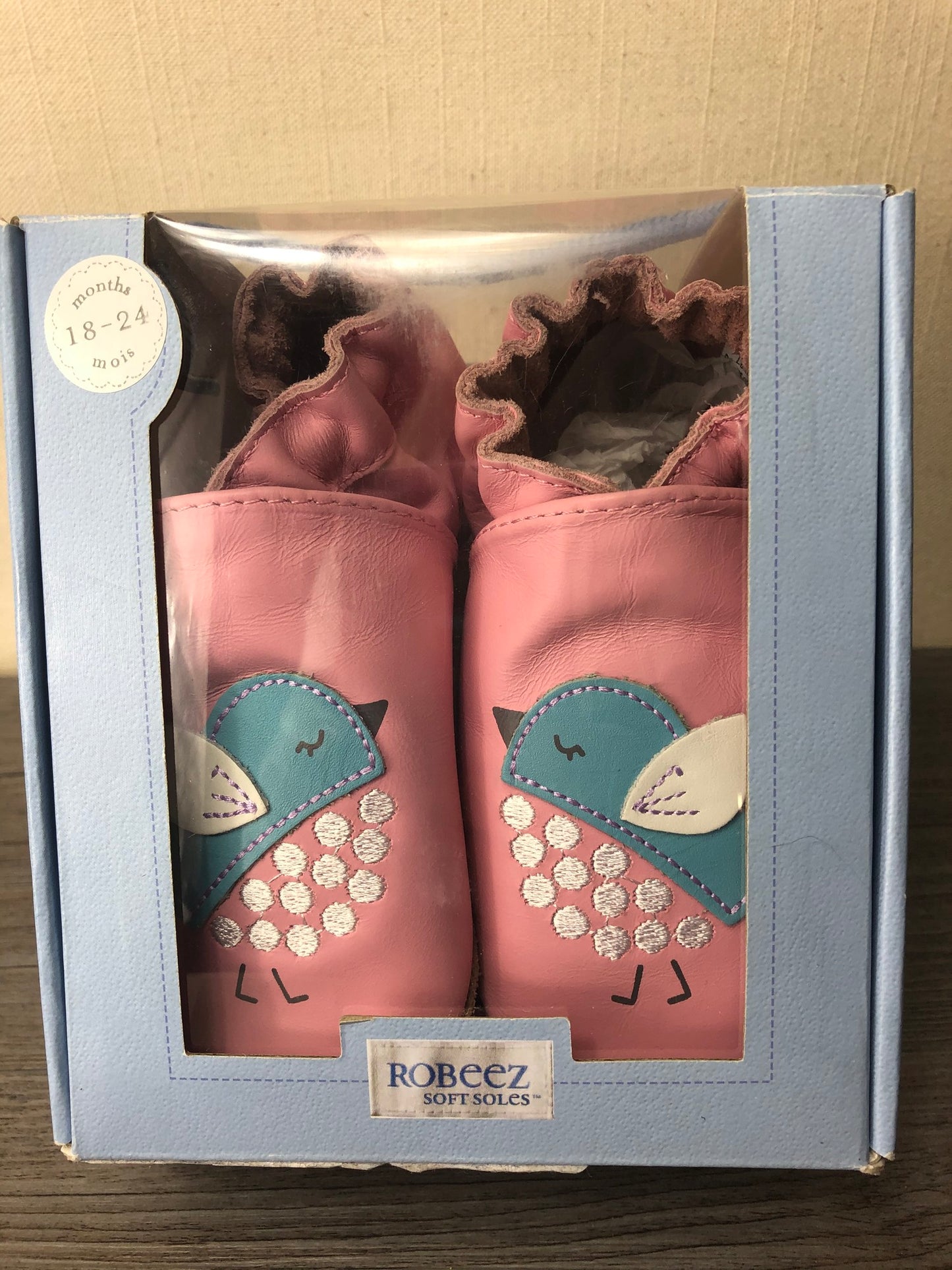 Pink  Robeez Soft Sole Shoes, 18-24M