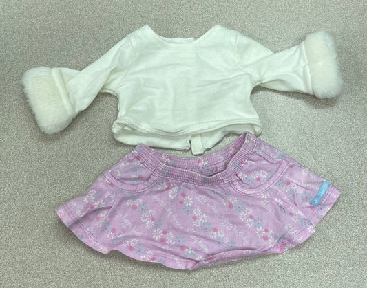 Ivory/fl  AG Doll Clothing Set, 18 Inch