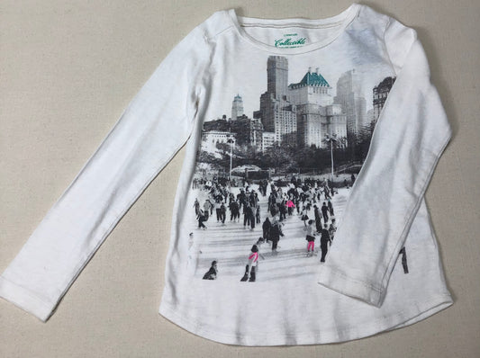 Cream  Crewcuts T Shirt LS, 4-5Y