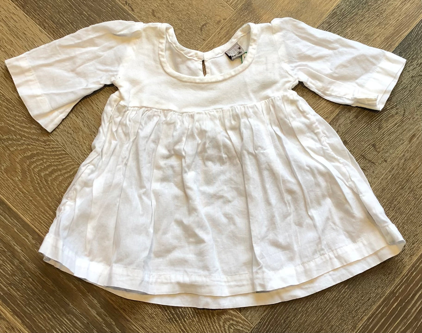 White  Earth Born Dress, 3-6M