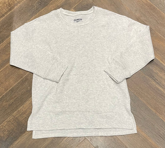 Beige  Oshkosh LS Sweatshirt, 8Y