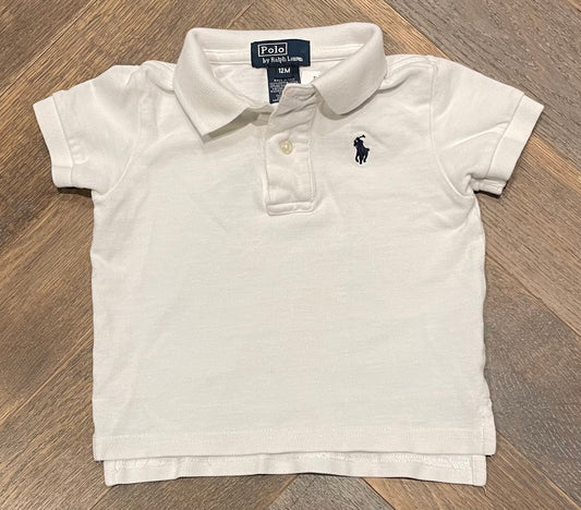 White  Ralph Lauren Polo Shirt, 12M