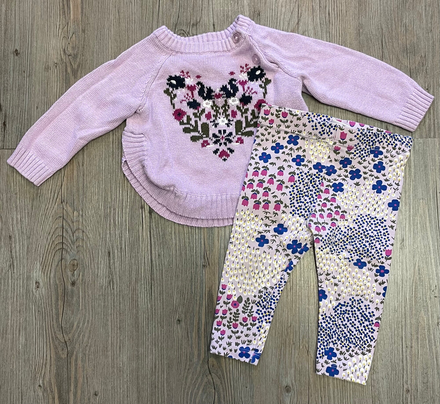 Lavander  Joe Fresh 2pc Set, 6-12M