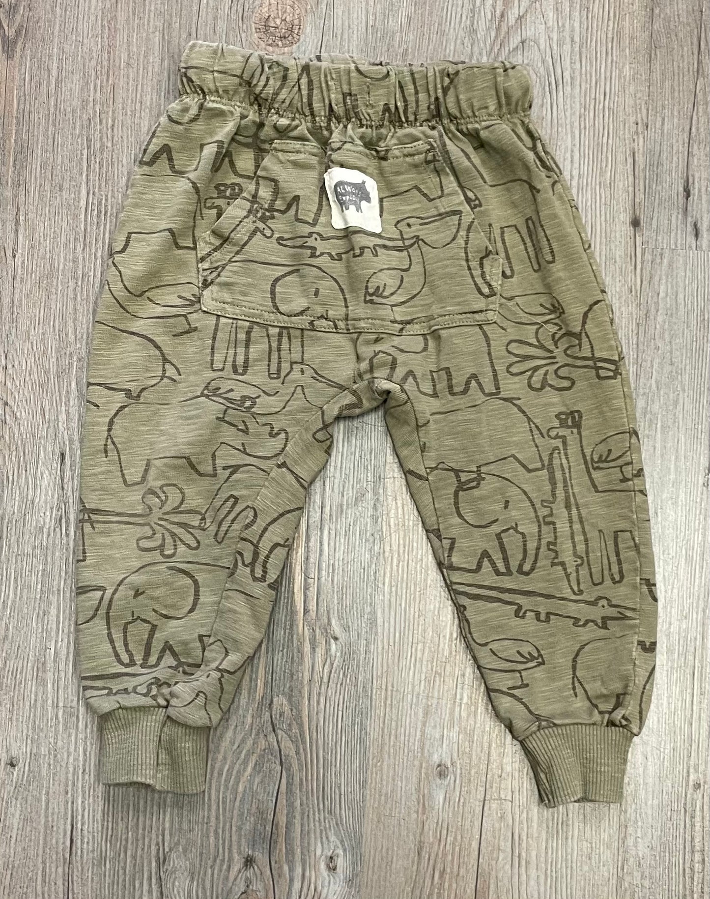 Olive  Zara Jogger Pants, 2-3Y