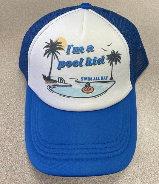 Blue  F4A Trucker Hat, Youth