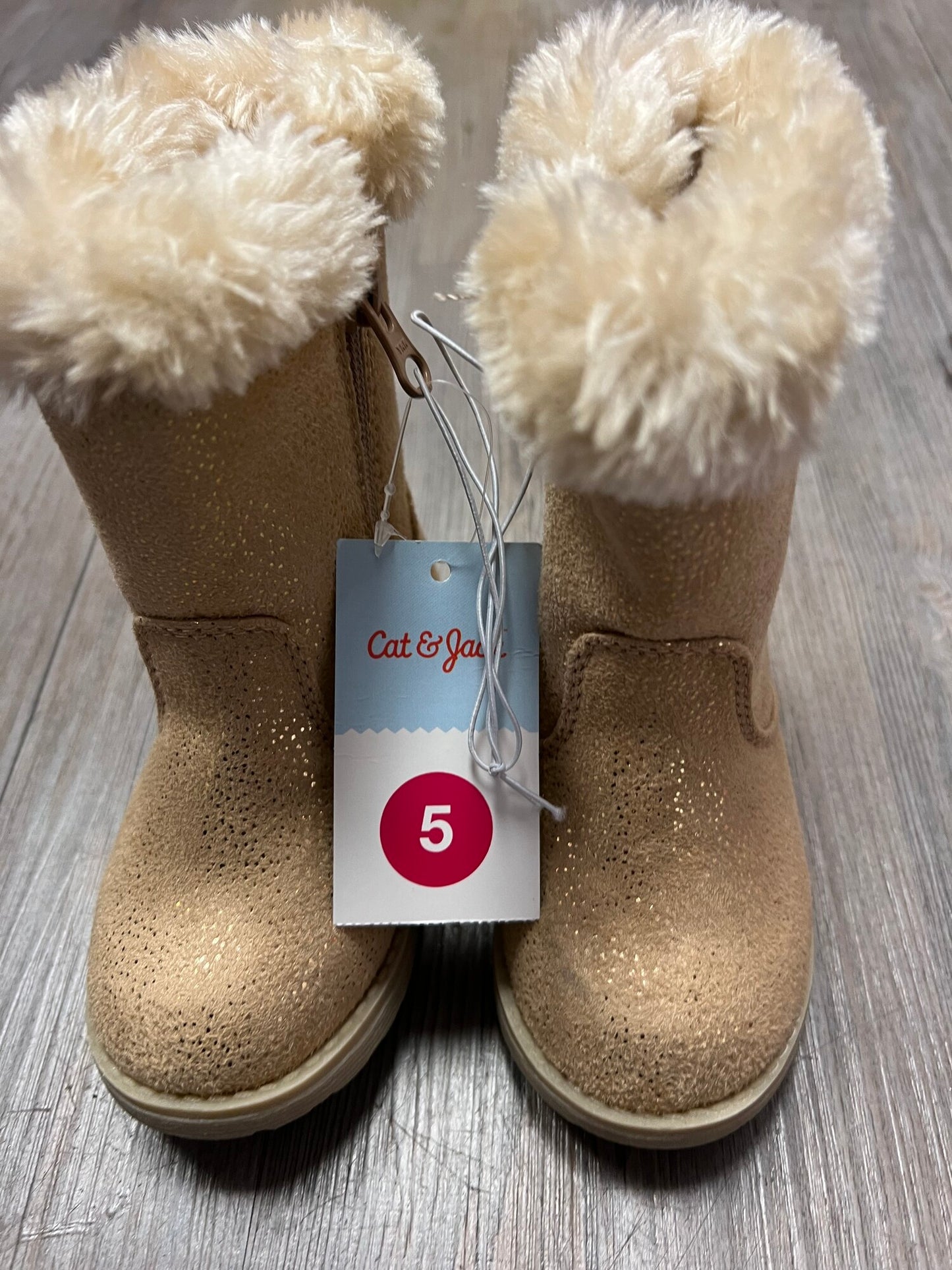 Gold  Cat & Jack Leah Boots, 5T
