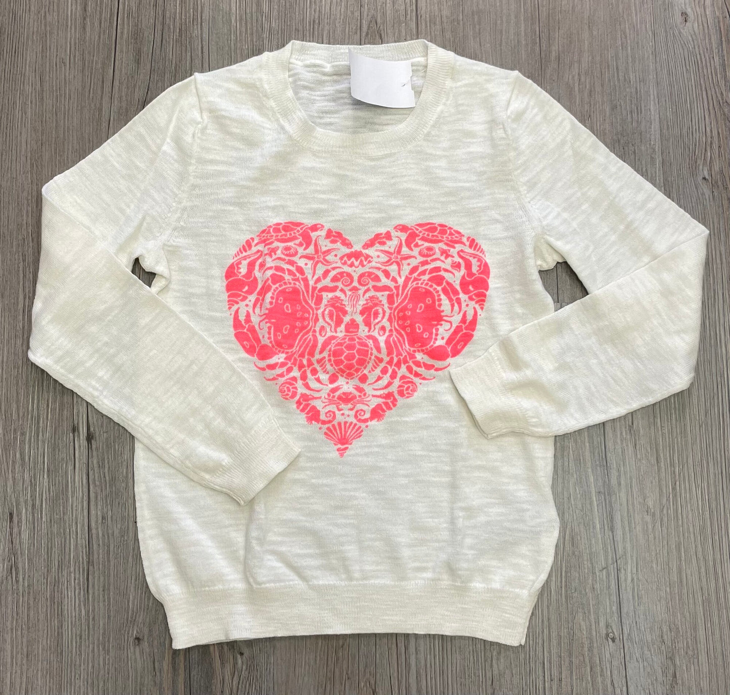 Beige  Crewcuts Knit LS Tee, 6-7Y