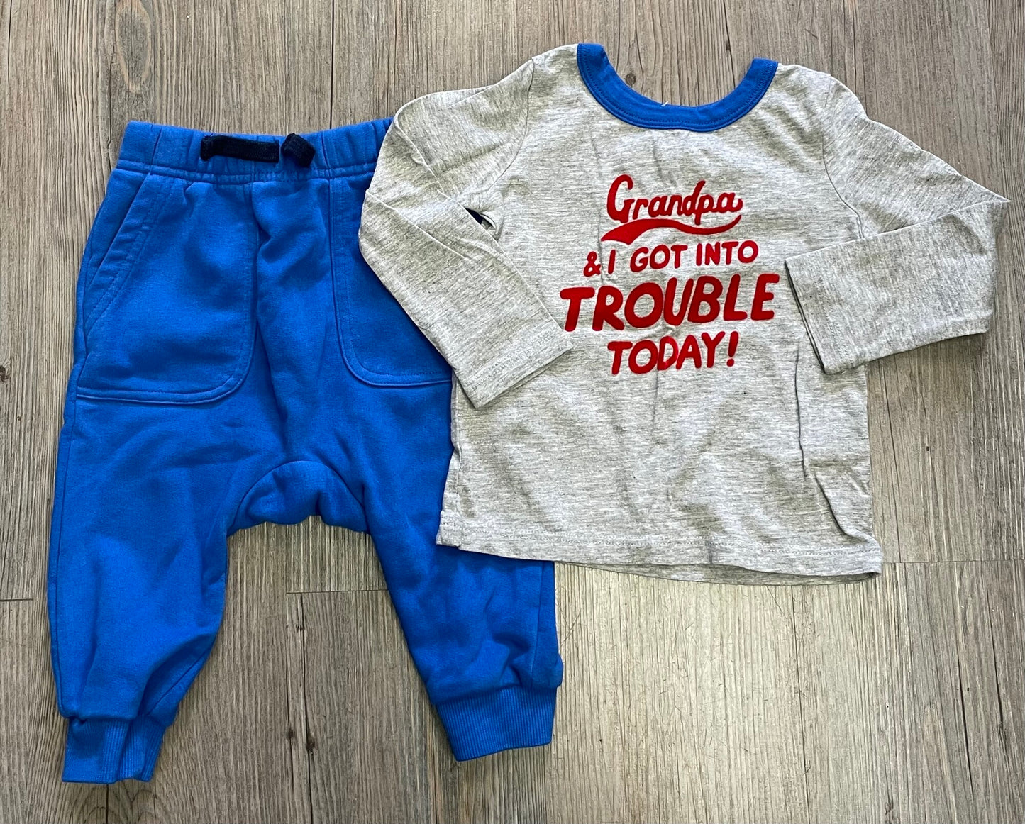 Blue/gre  Joe Fresh 2pc Clothing Se, 12-18M