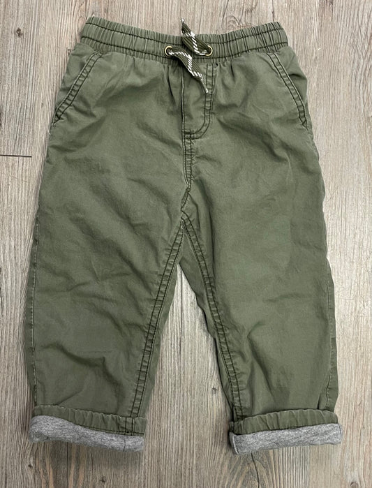 Green  Carters Lined  Pants, 24M