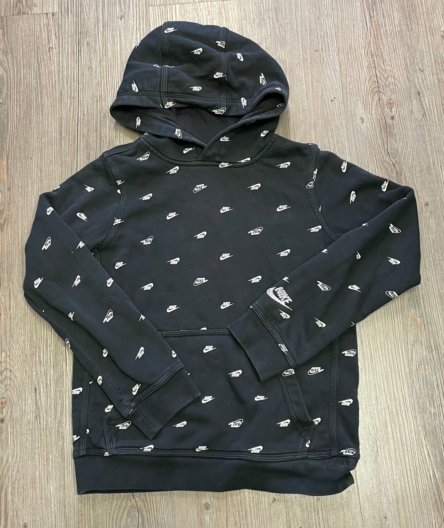 Black  Nike Pullover Hoodie, 10Y