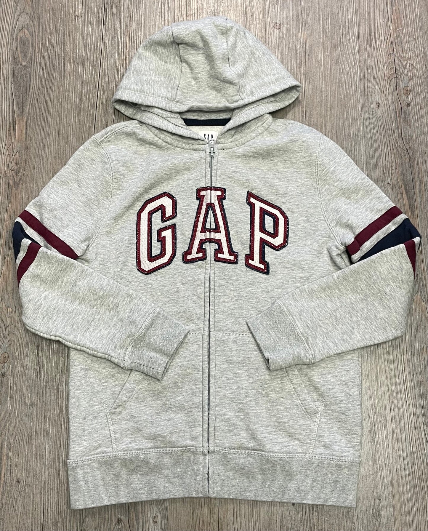 Grey  Gap Zip Hoodie, 10Y