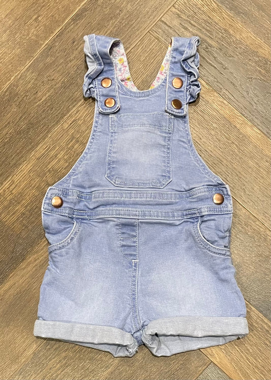 Blue  Nutmeg Denim Romper, 18M