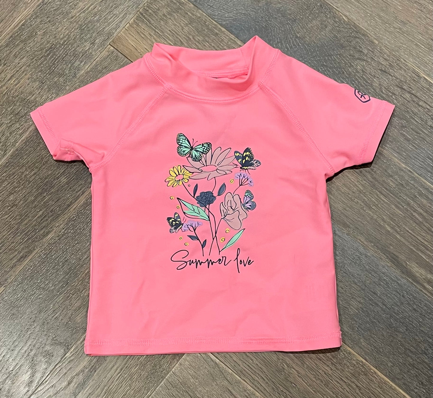 Pink  Color Kids Rashguards, 6Y