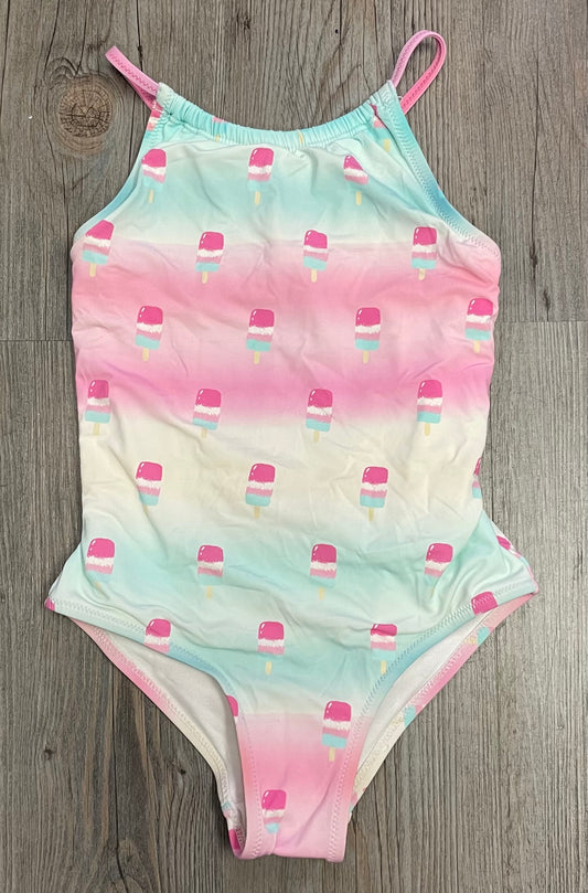 Pink  Hatley Lined Bathing Suit, 6Y