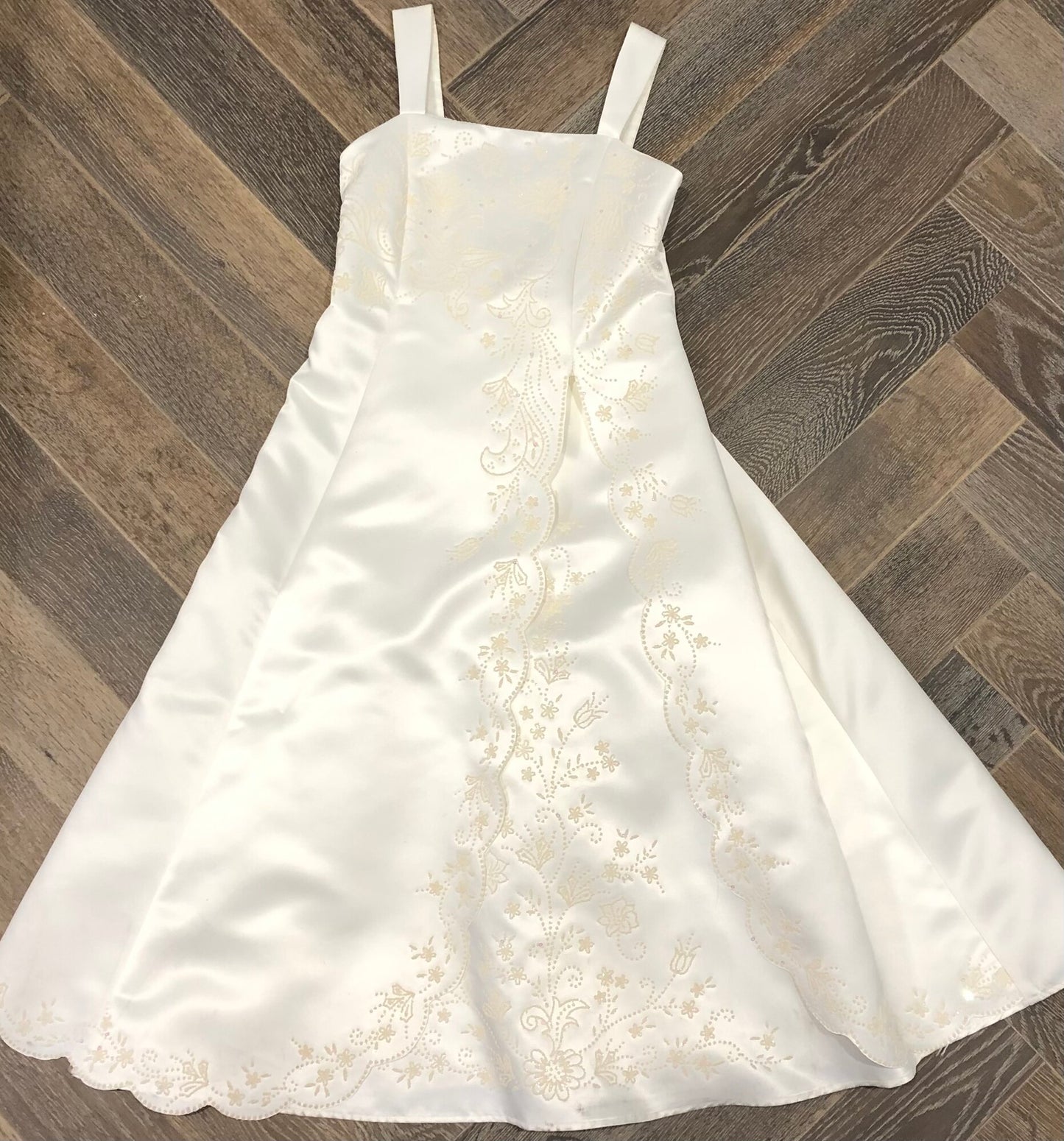 Cream  Marshmallow Dress, 8Y