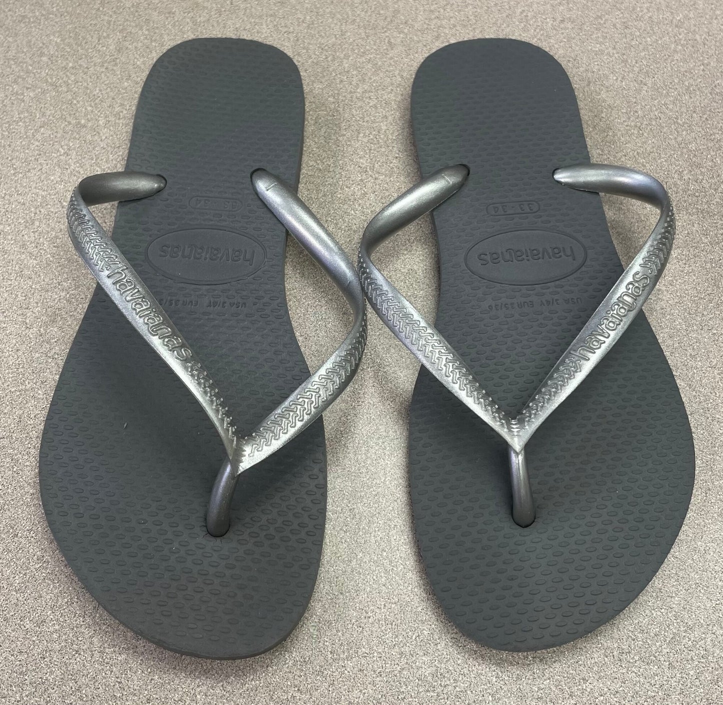 Grey  Havaianas Flip Flop, 3-4Y