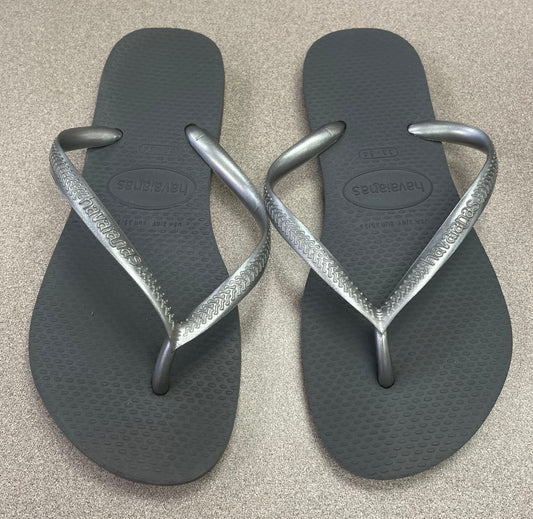 Grey  Havaianas Flip Flop, 3-4Y