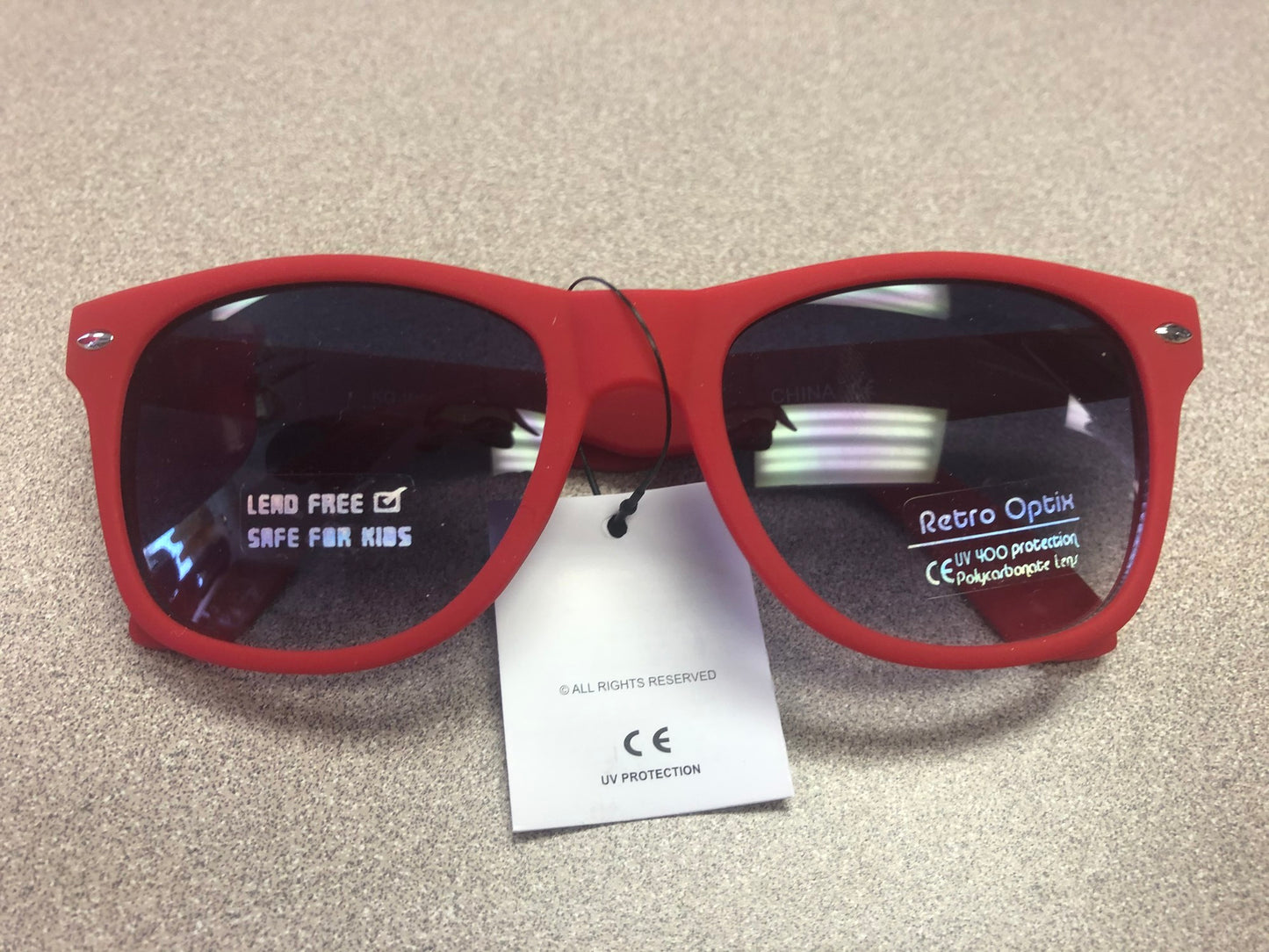 Red  Matte Sunglasses - NEW, 3-7 Years