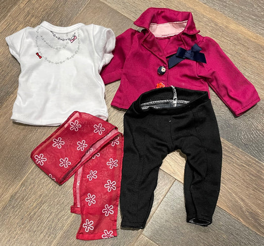 Fuchsia  Doll Clothing Set, 18 Inch