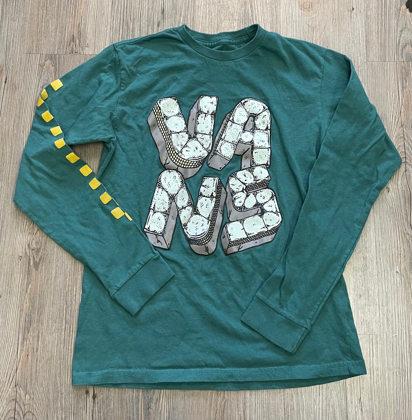 Black  Vans LS Shirt, 10-12Y