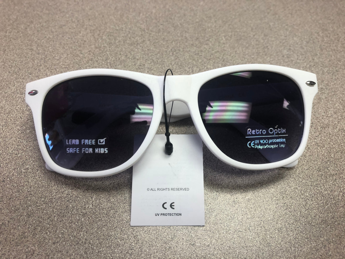 White  Matte Sunglasses - NEW, 3-7 Years