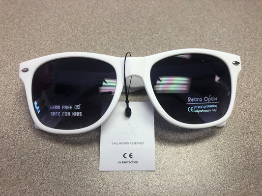 White  Matte Sunglasses - NEW, 3-7 Years
