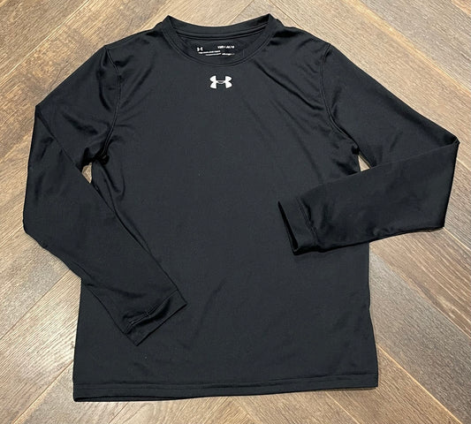 Black  Under Armour Tee Ls, 10-12Y