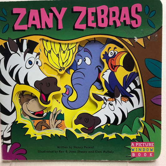 Multi  Zany Zebras, Boardbook
