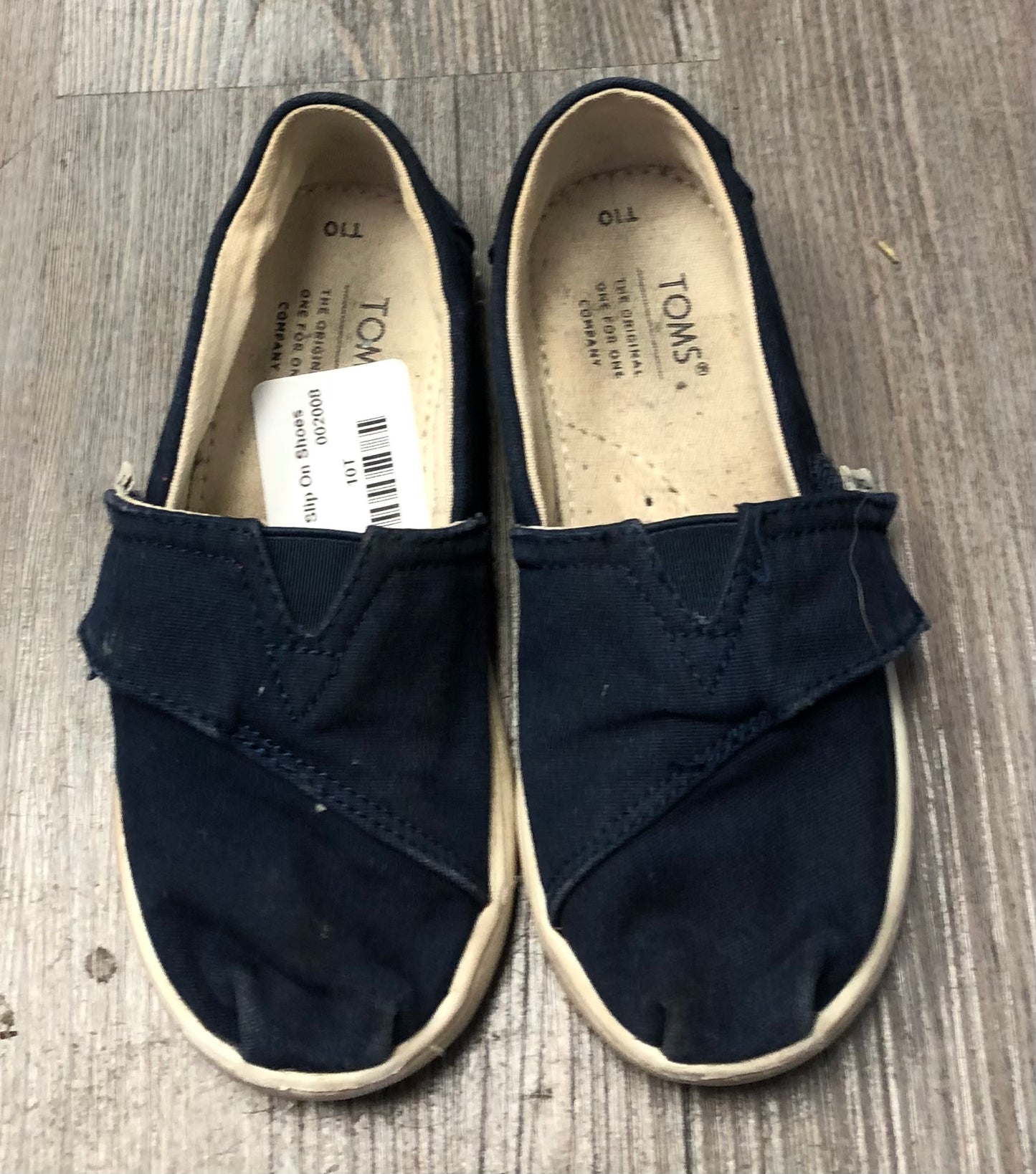 Navy  Toms Slip On Shoes, 10T